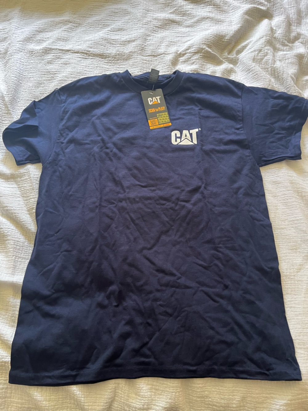 CAT Navy Logo Short Sleeve Tee